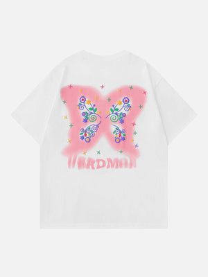 Sneakerland™ - Butterfly Foaming Print Tee - tntwear1