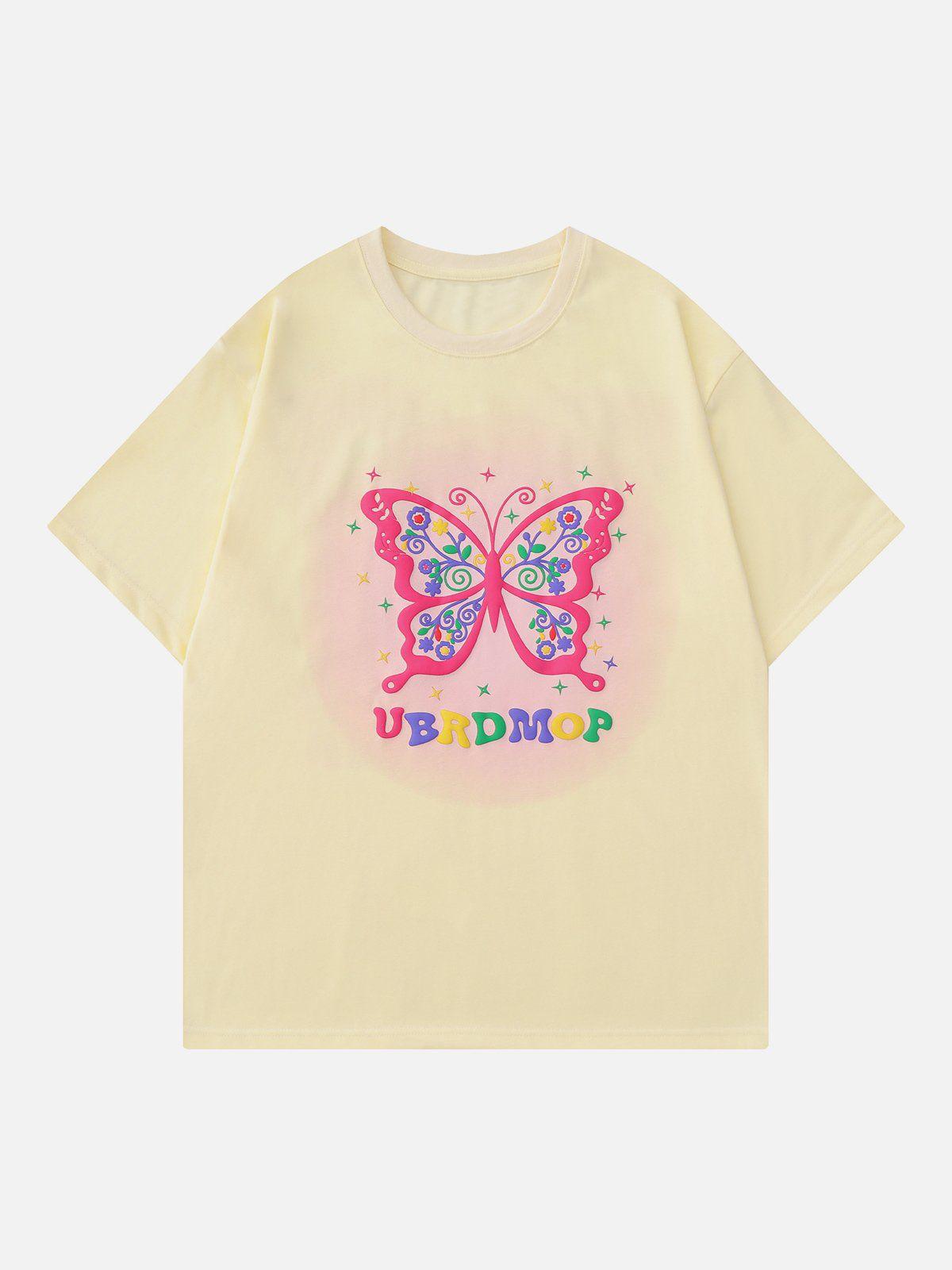 Sneakerland™ - Butterfly Foaming Print Tee - tntwear1