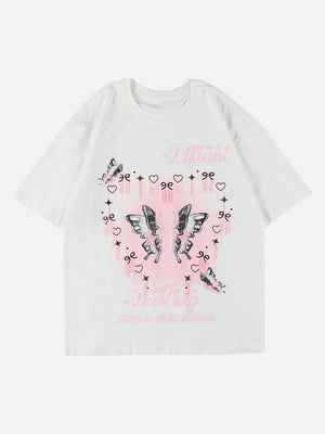 Sneakerland™ - Butterfly Gradient Print Tee - tntwear1