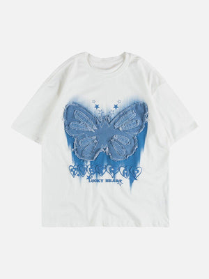 Sneakerland™ - Butterfly Patch Print Tee - tntwear1