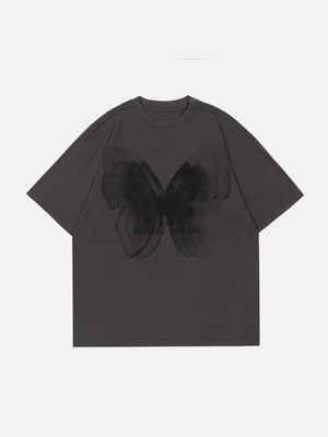 Sneakerland™ - Butterfly Print Lettter Tee - tntwear1