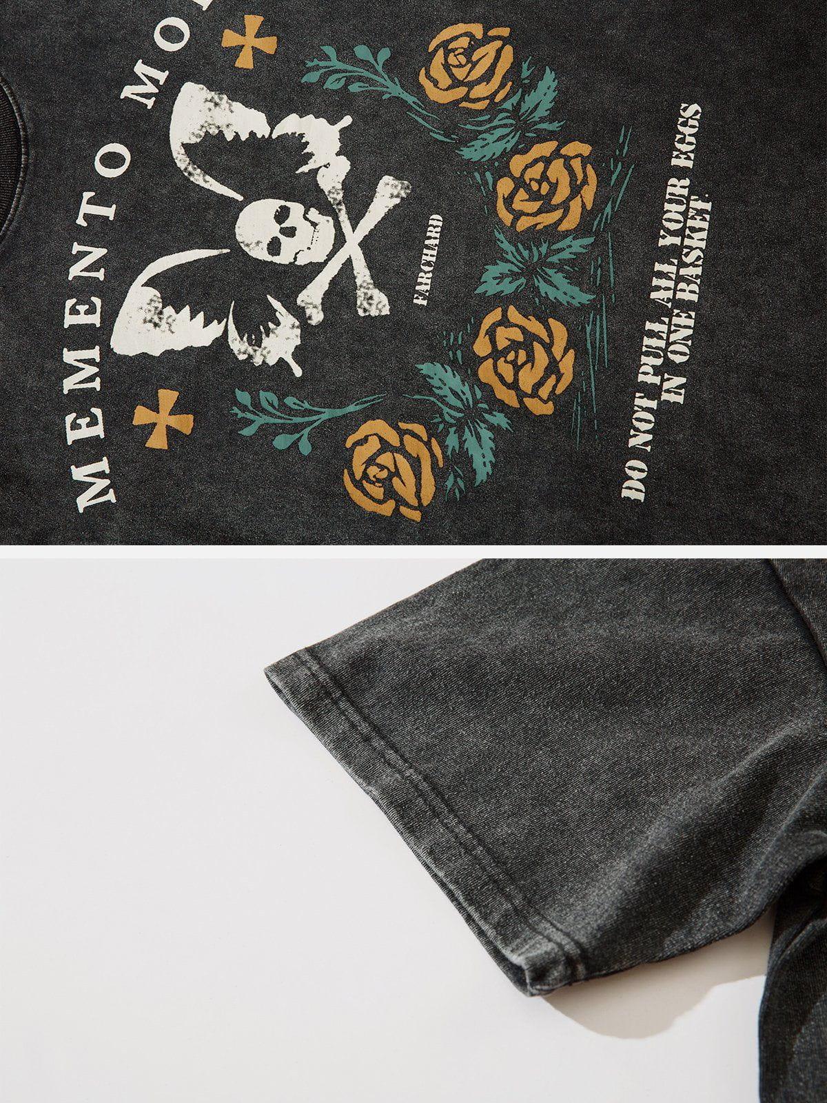 Sneakerland™ - Butterfly Skull Print Tee - tntwear1