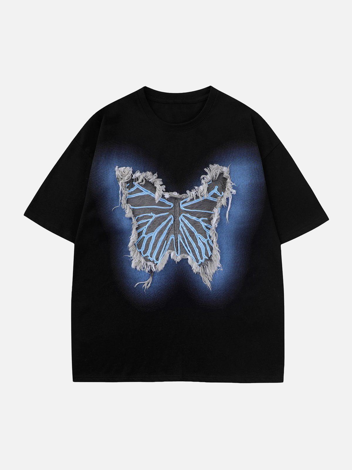 Sneakerland™ - Butterfly Tassel Patch Tee - tntwear1