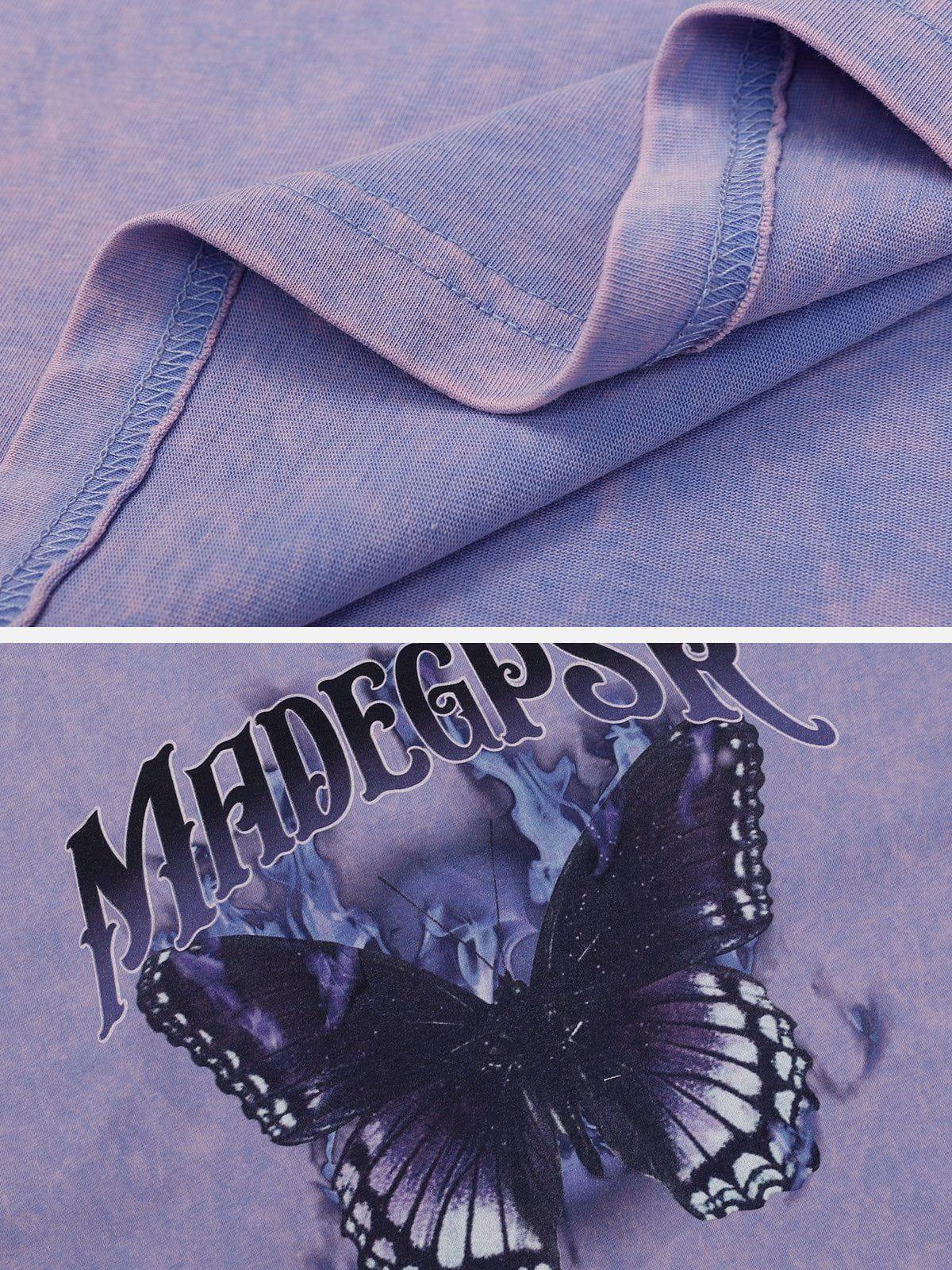 Sneakerland™ - Butterfly's Revenge Washed Tee - tntwear1