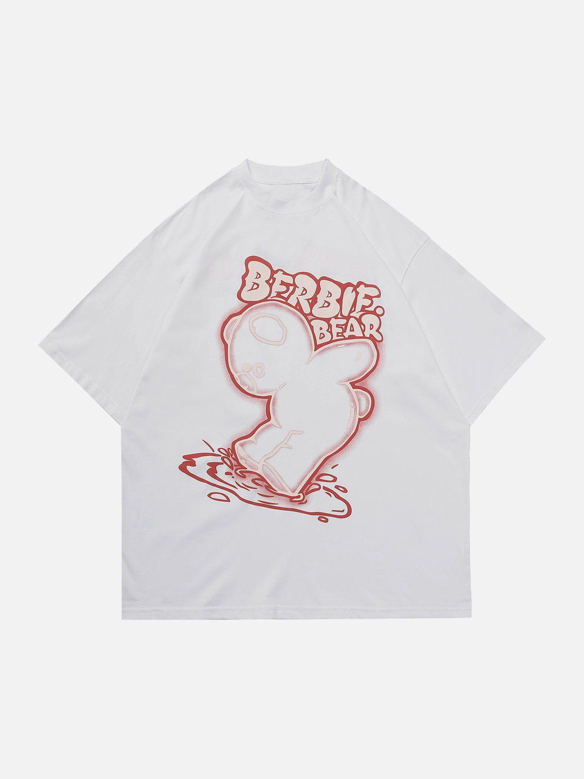 Sneakerland™ - Cartoon Bear Print Tee - tntwear1