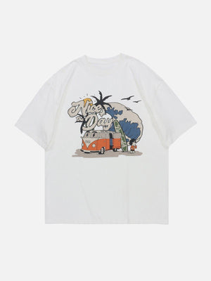 Sneakerland™ - Cartoon Car Print Tee - tntwear1