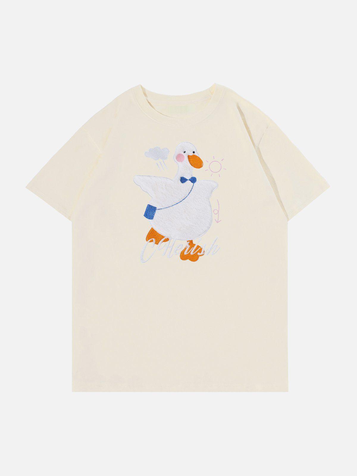 Sneakerland™ - Cartoon Duck Patchwork Tee - tntwear1