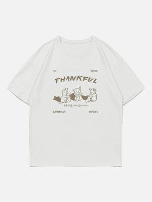 Sneakerland™ - Cartoon Fox Print Tee - tntwear1