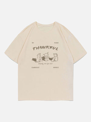 Sneakerland™ - Cartoon Fox Print Tee - tntwear1