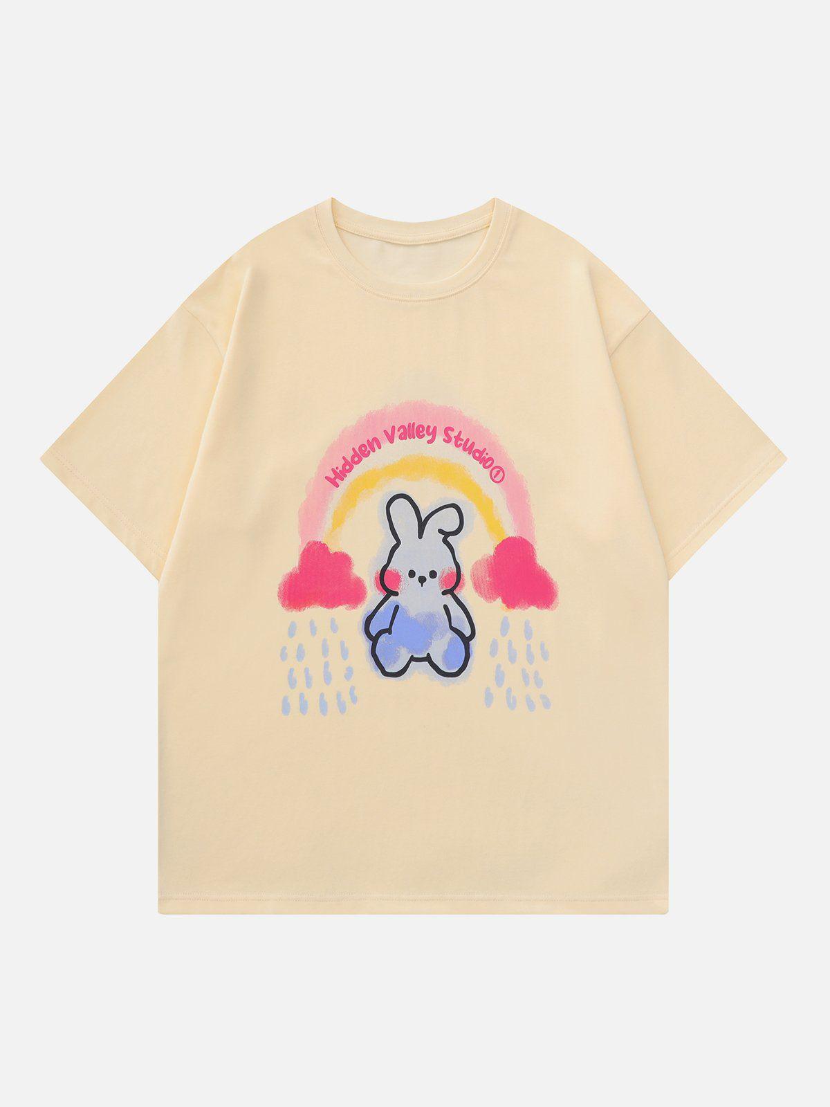 Sneakerland™ - Cartoon Rabbit Graphic Tee - tntwear1