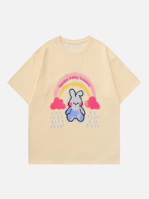 Sneakerland™ - Cartoon Rabbit Graphic Tee - tntwear1