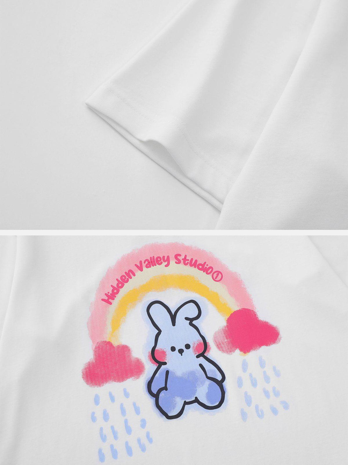 Sneakerland™ - Cartoon Rabbit Graphic Tee - tntwear1