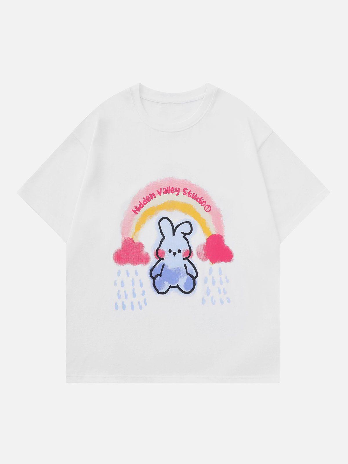 Sneakerland™ - Cartoon Rabbit Graphic Tee - tntwear1