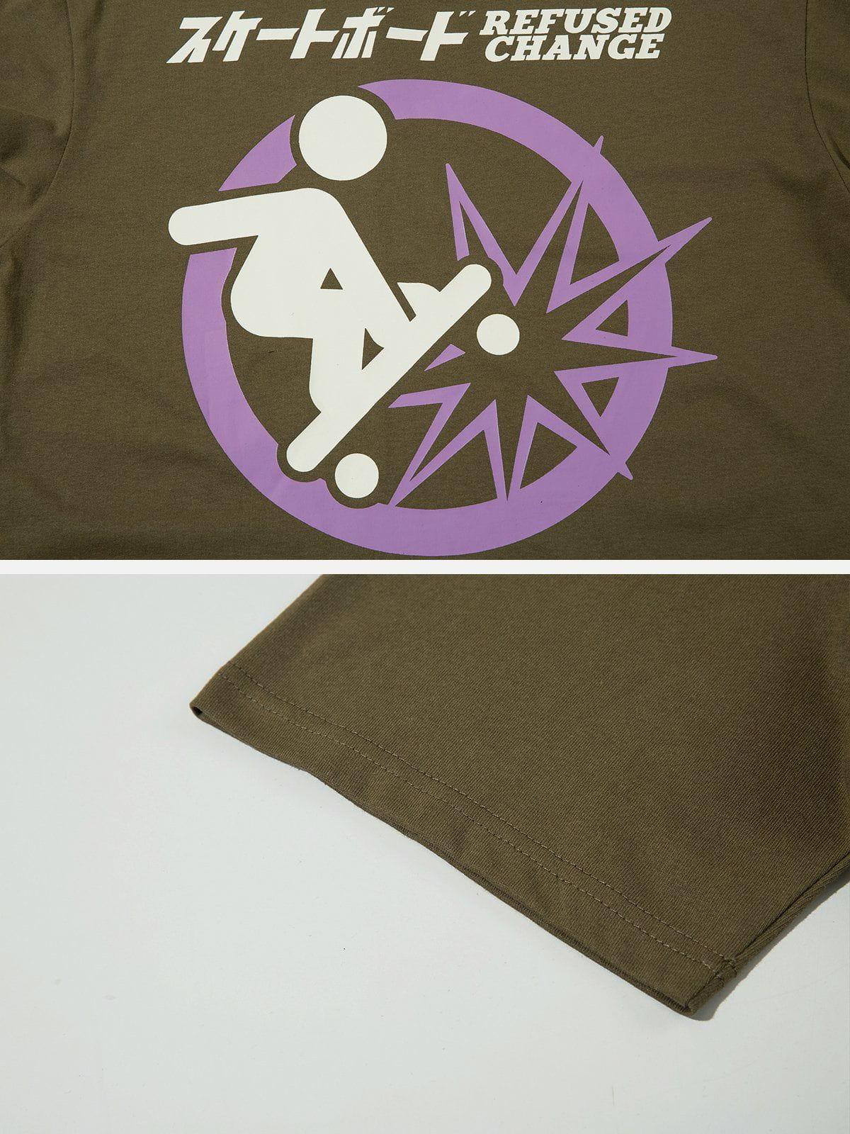 Sneakerland™ - Cartoon Skateboarding Tee - tntwear1