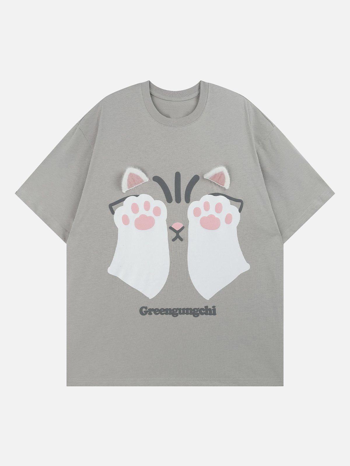 Sneakerland™ - Cat Print Tee - tntwear1