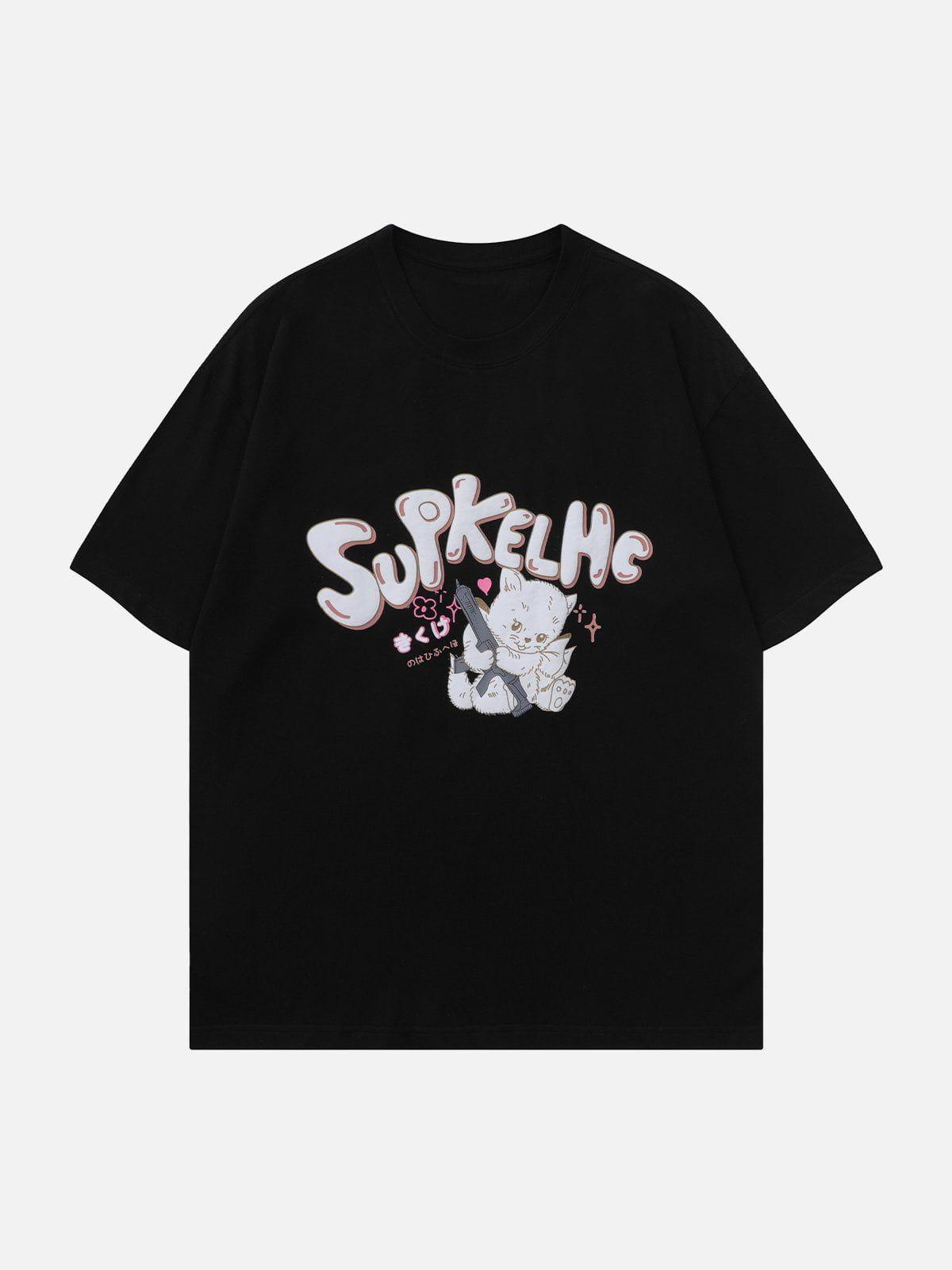 Sneakerland™ - Cat Print Tee - tntwear1