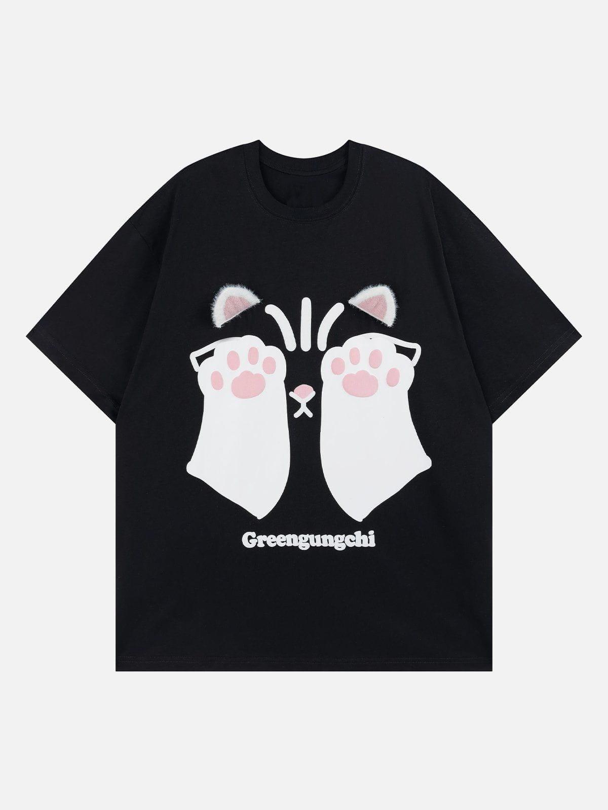 Sneakerland™ - Cat Print Tee - tntwear1