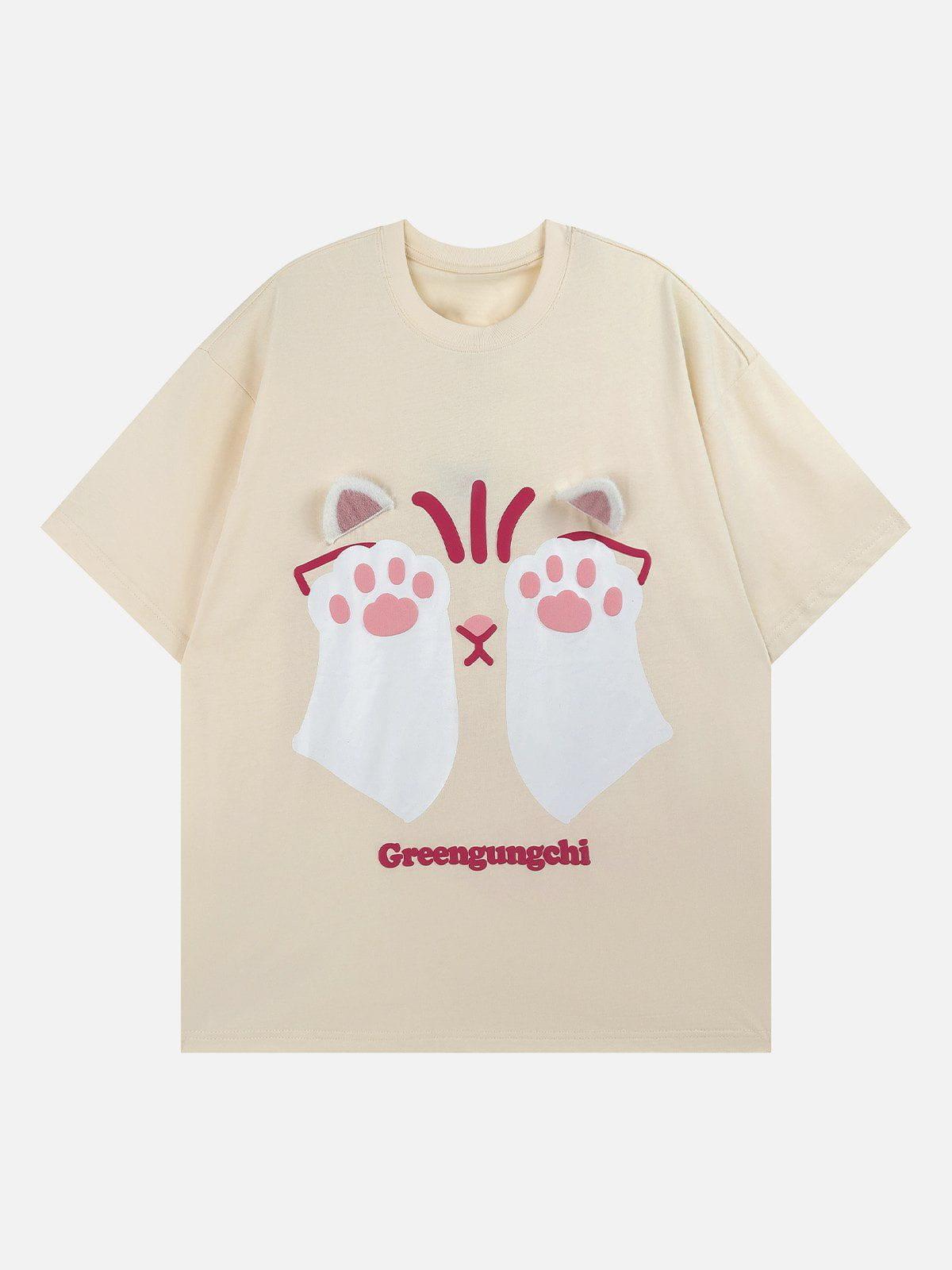 Sneakerland™ - Cat Print Tee - tntwear1