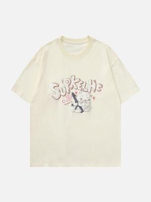 Sneakerland™ - Cat Print Tee - tntwear1