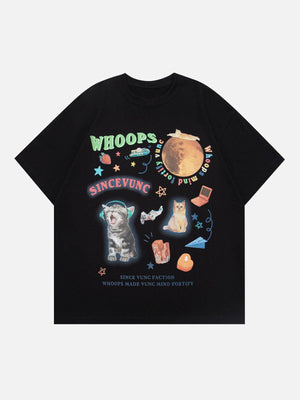 Sneakerland™ - Cats Picture Puzzle Print Tee - tntwear1