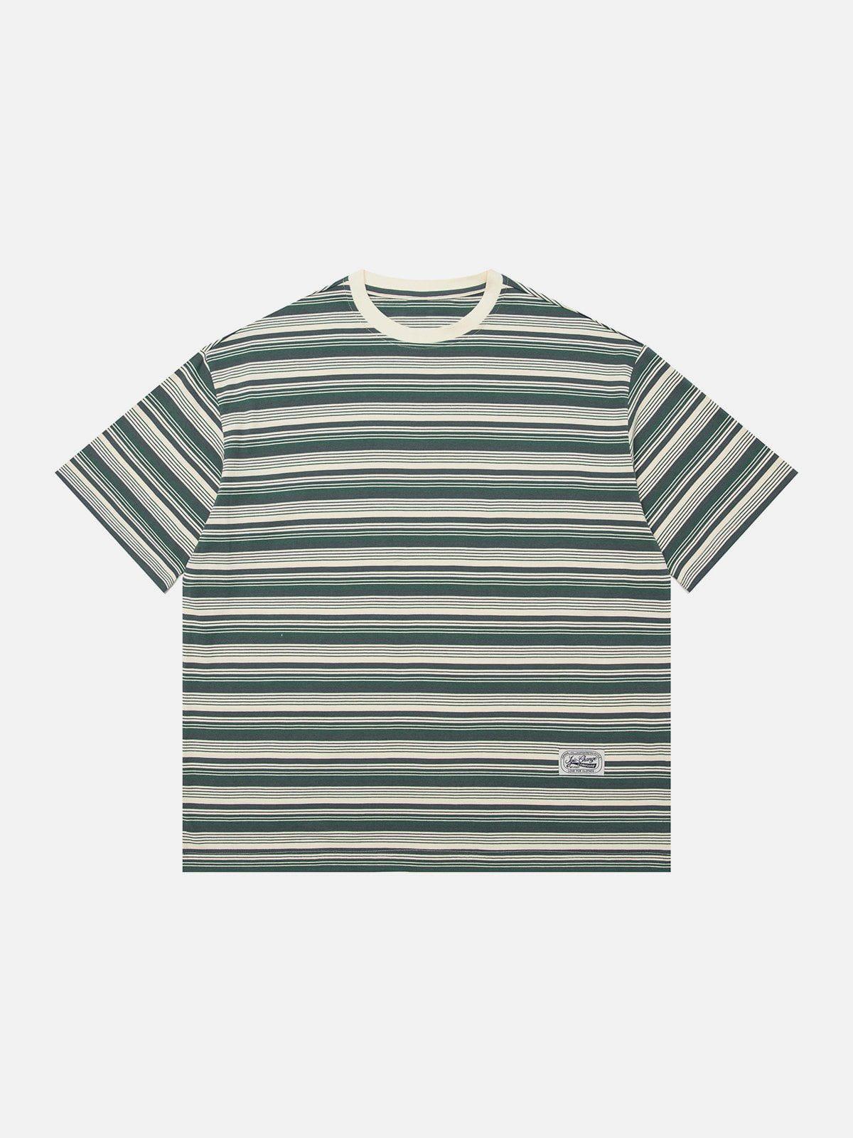 Sneakerland™ - Color Clash Stripes Tee - tntwear1