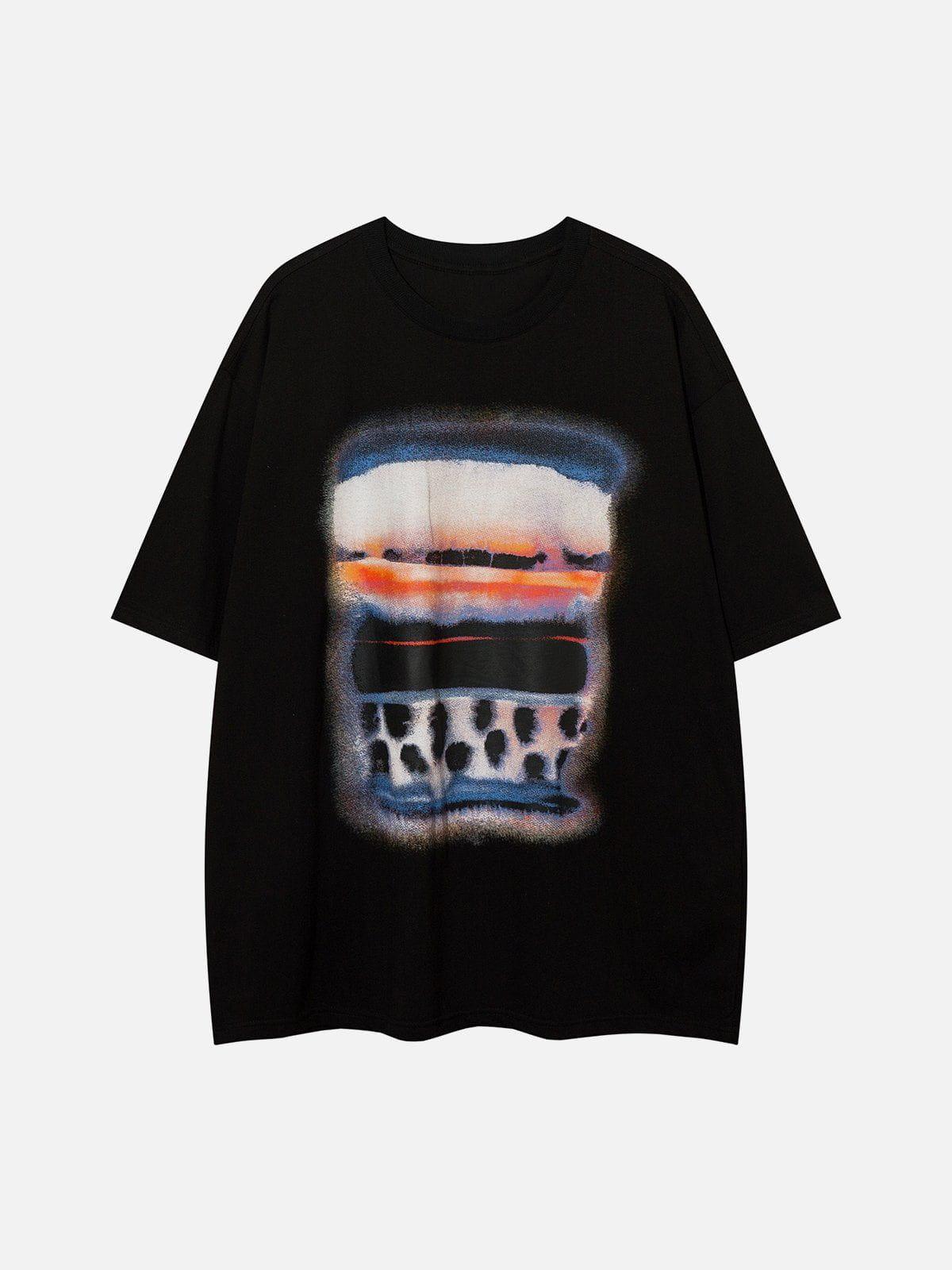 Sneakerland™ - Colorful Oil Painting Graphic Tee - tntwear1