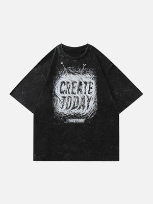 Sneakerland™ - Create Today Necklace Washed Tee - tntwear1