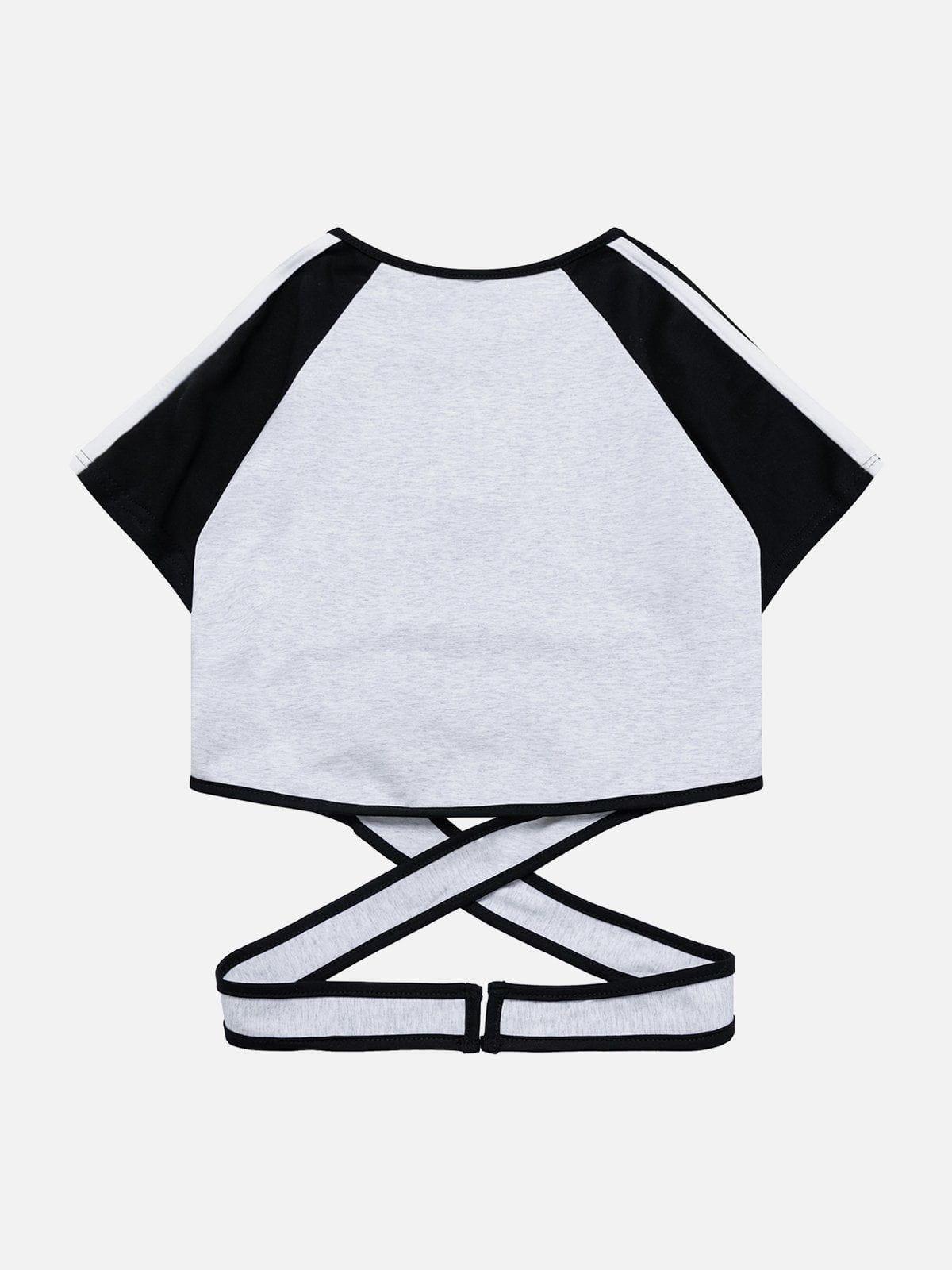 Sneakerland™ - Cross Heart Hem Tee - tntwear1