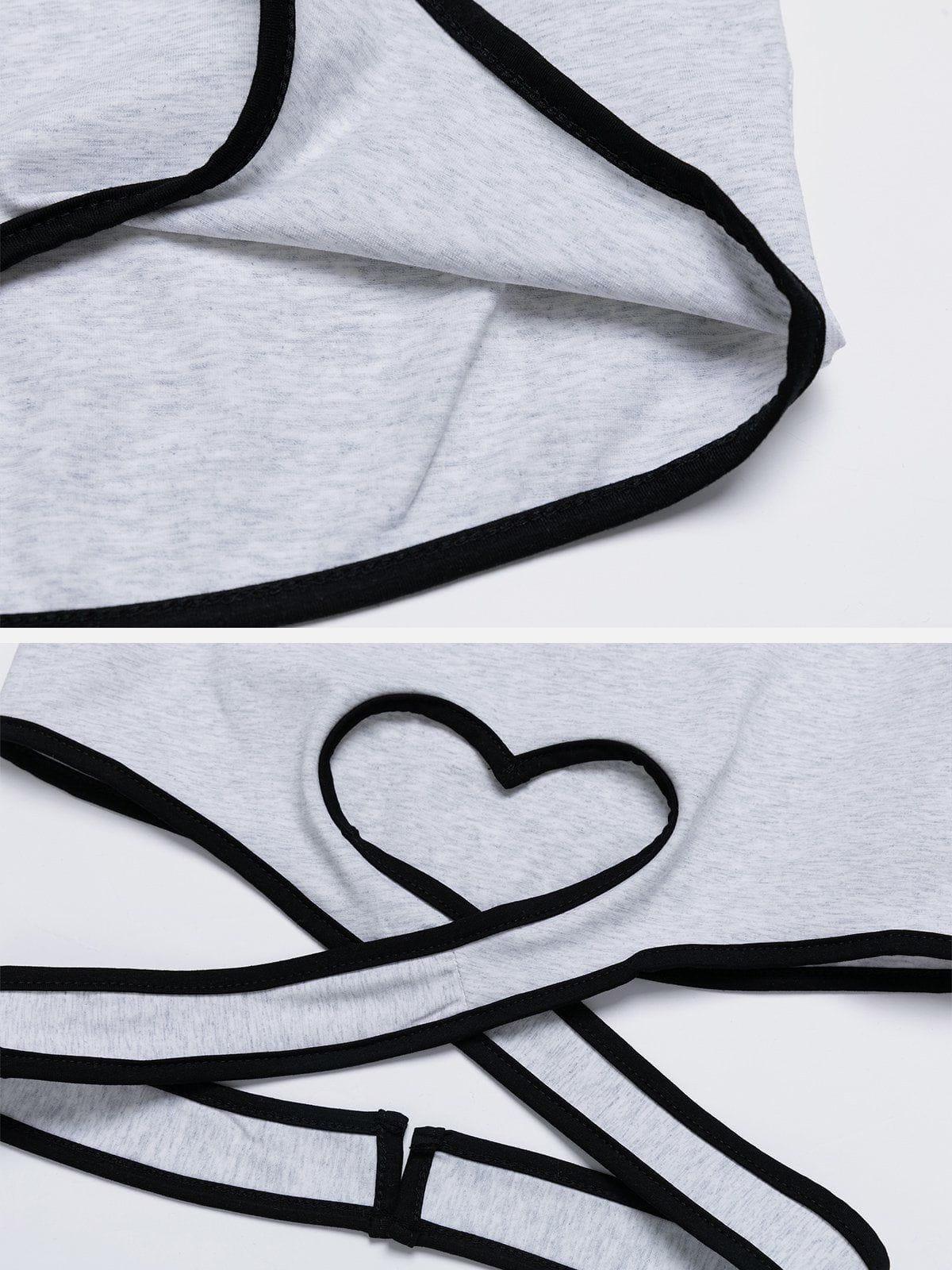 Sneakerland™ - Cross Heart Hem Tee - tntwear1