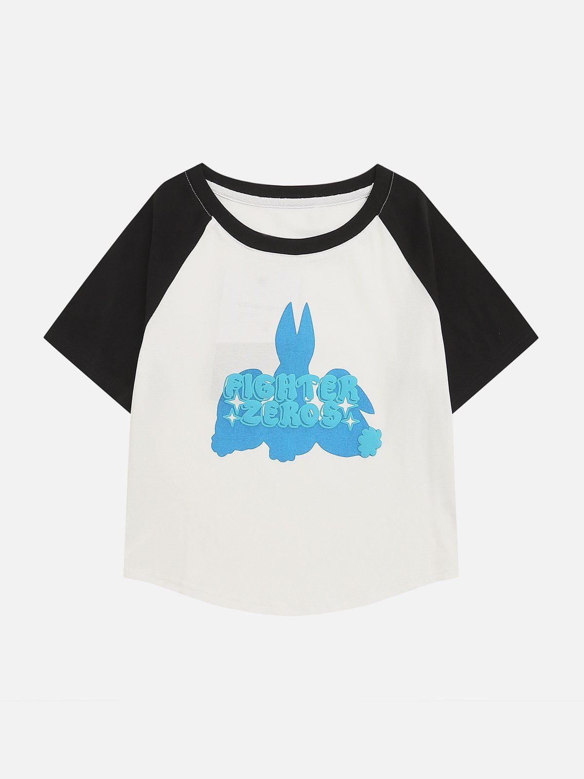 Sneakerland™ - Cute Rabbit Print Tee - tntwear1