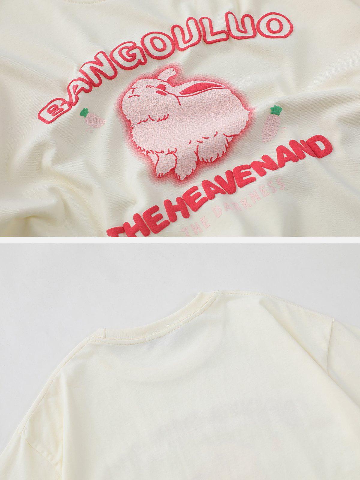 Sneakerland™ - Cute Rabbit Print Tee - tntwear1