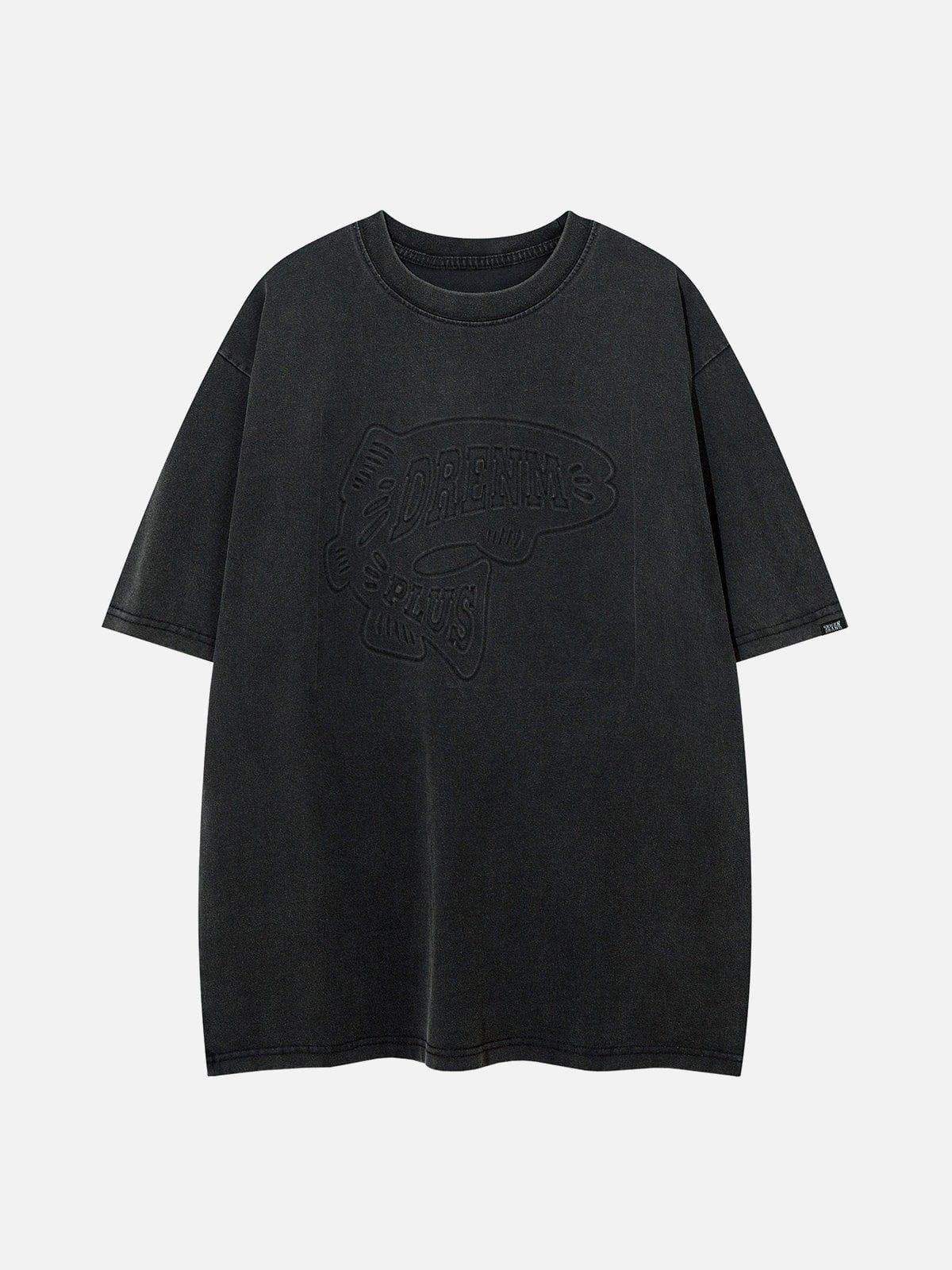 Sneakerland™ - Dimensional Stamped Embossed Washed Tee - tntwear1