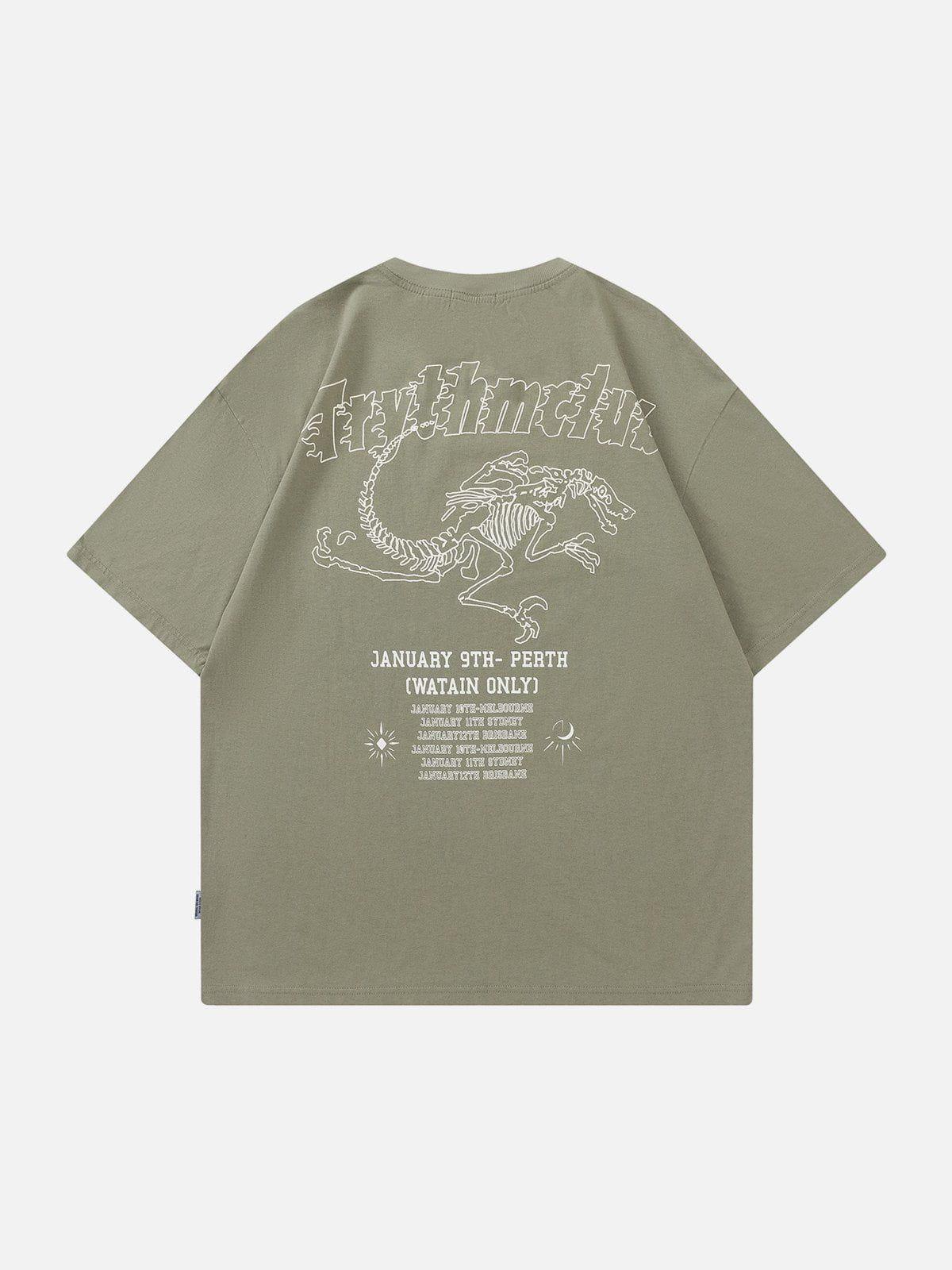 Sneakerland™ - Dinosaur Skull Print Tee - tntwear1