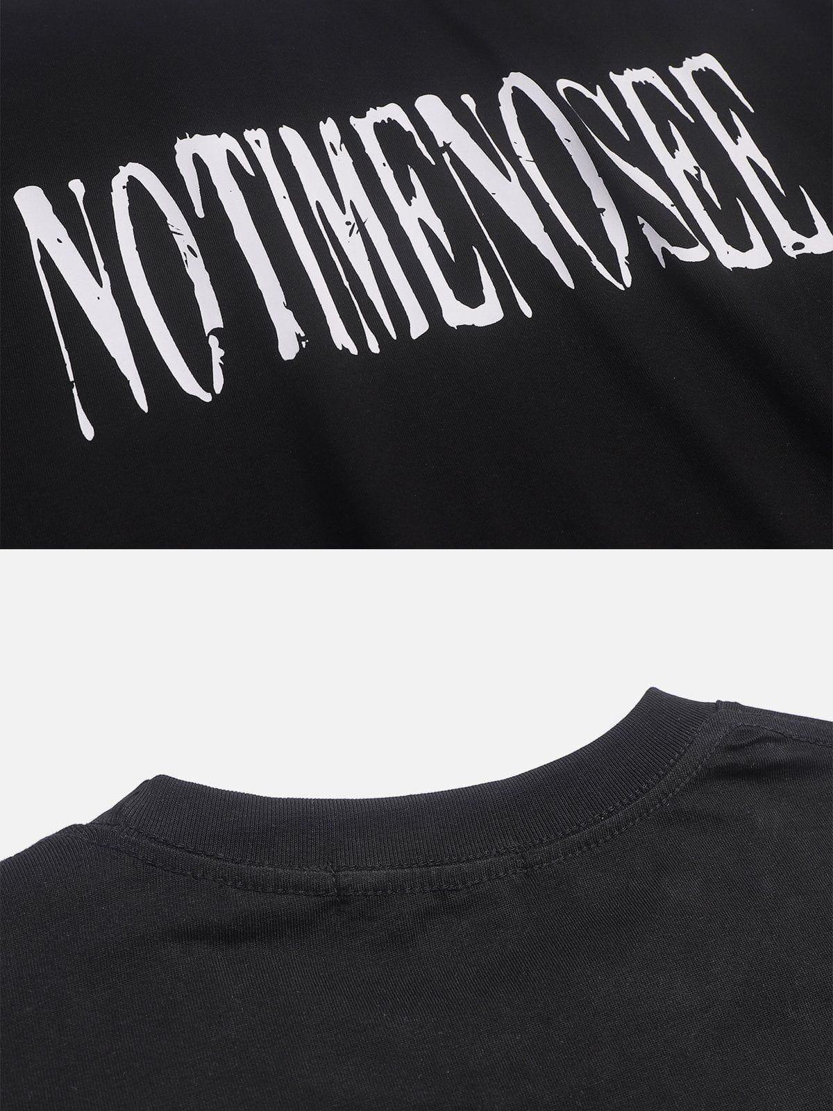 Sneakerland™ - Dip-dye NOTIMENOSEE Print Tee - tntwear1