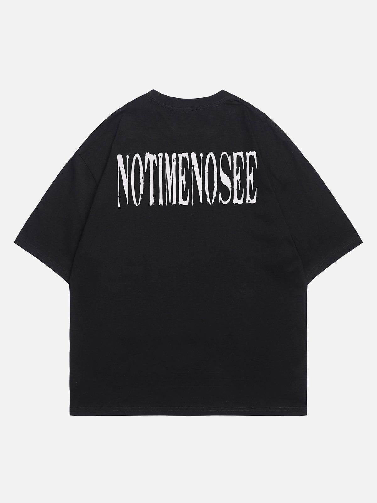 Sneakerland™ - Dip-dye NOTIMENOSEE Print Tee - tntwear1