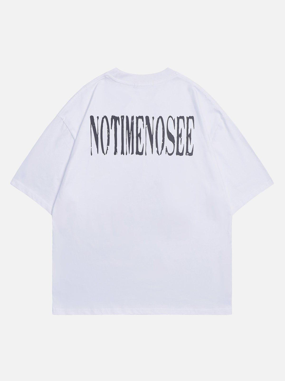 Sneakerland™ - Dip-dye NOTIMENOSEE Print Tee - tntwear1