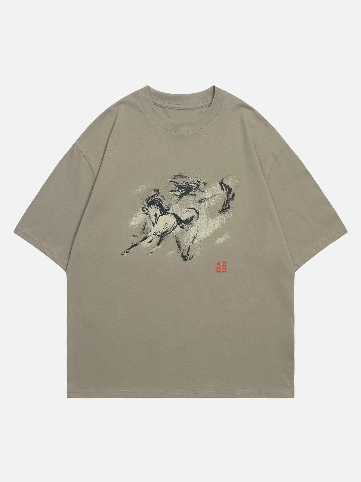 Sneakerland™ - Dip-dye NOTIMENOSEE Print Tee - tntwear1