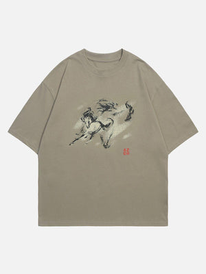 Sneakerland™ - Dip-dye NOTIMENOSEE Print Tee - tntwear1