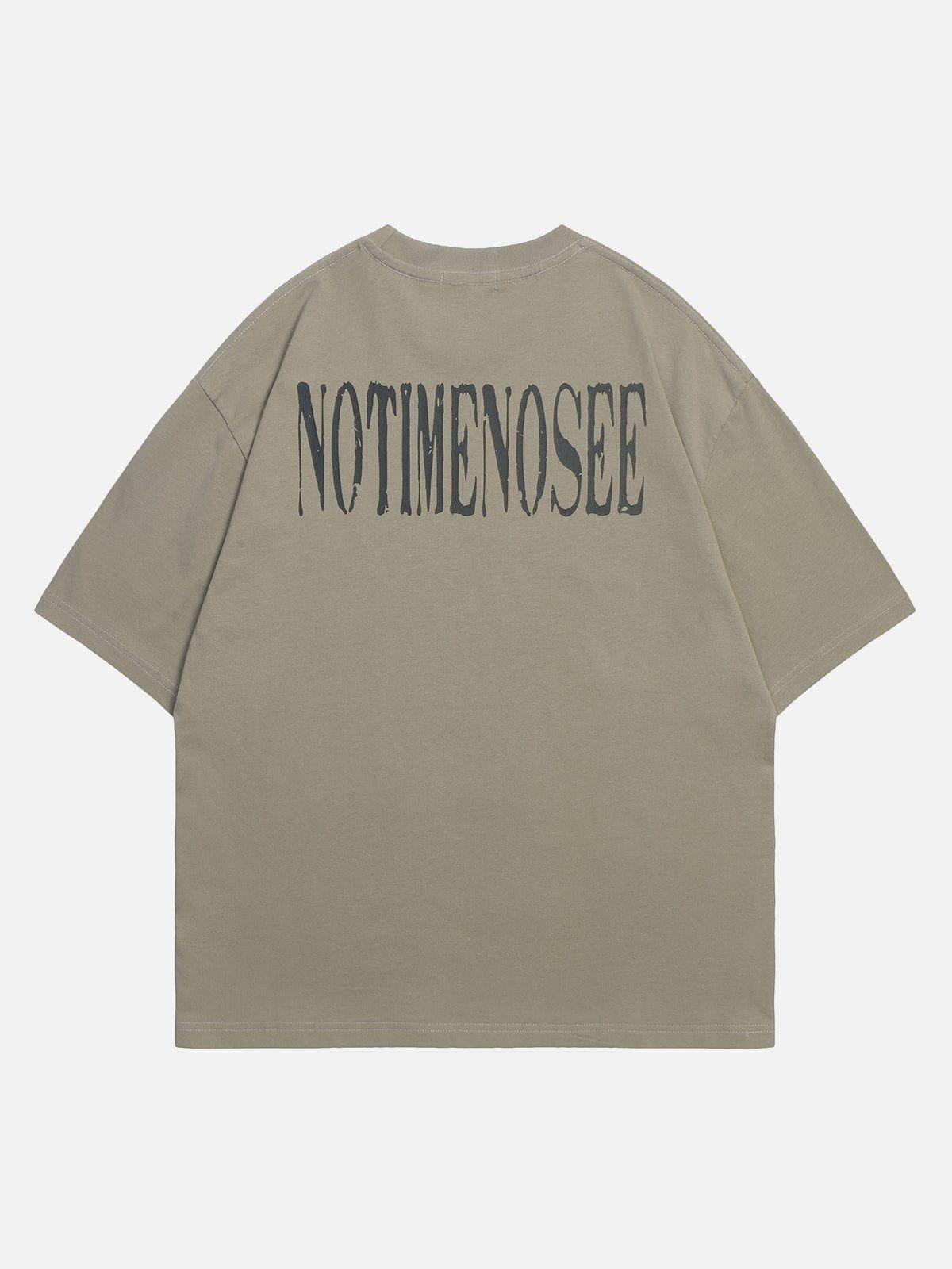 Sneakerland™ - Dip-dye NOTIMENOSEE Print Tee - tntwear1