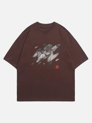 Sneakerland™ - Dip-dye NOTIMENOSEE Print Tee - tntwear1