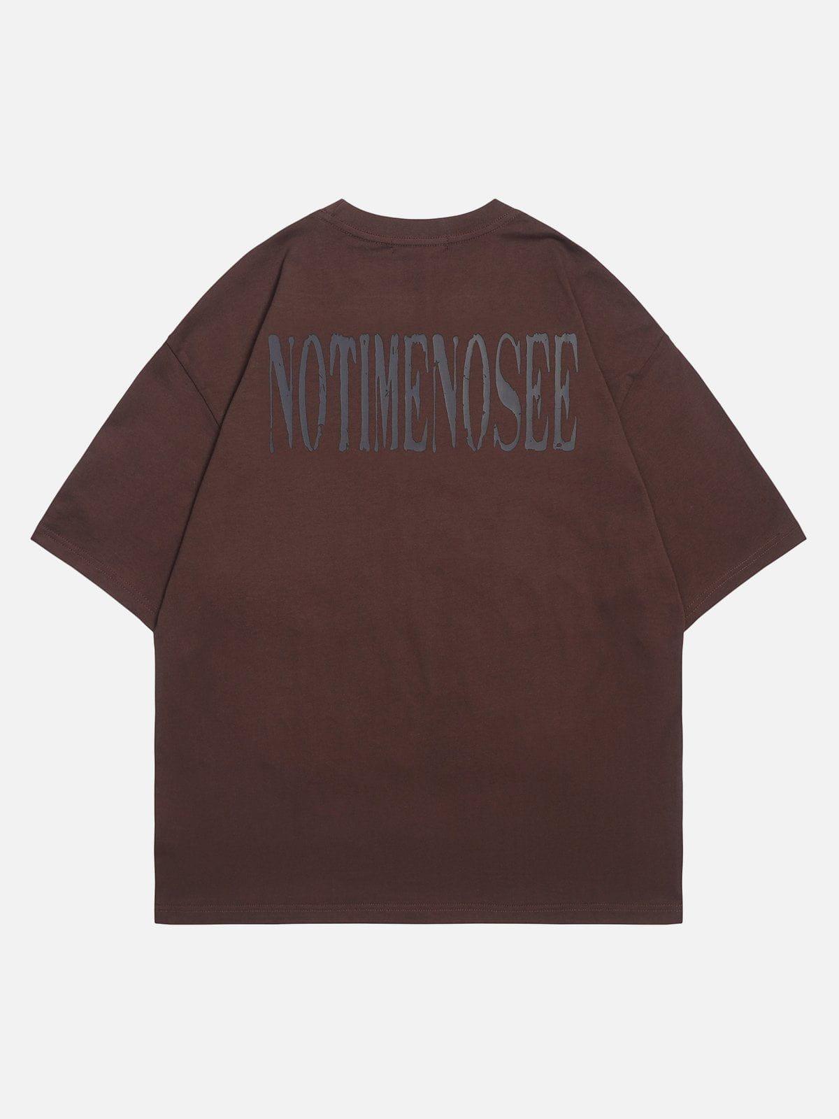 Sneakerland™ - Dip-dye NOTIMENOSEE Print Tee - tntwear1