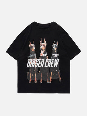 Sneakerland™ - Doberman Pinscher Print Tee - tntwear1