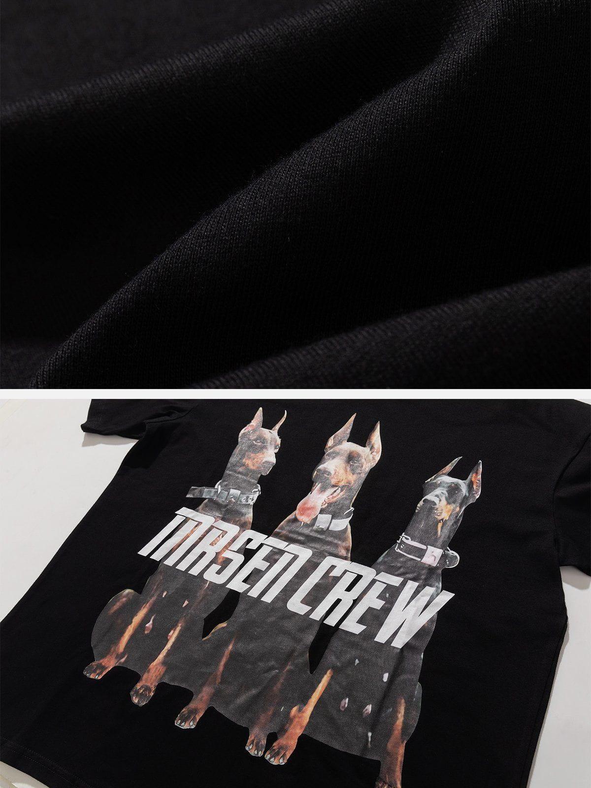 Sneakerland™ - Doberman Pinscher Print Tee - tntwear1