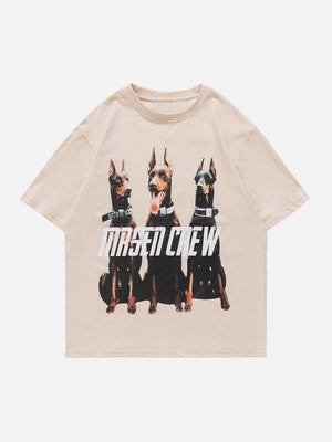 Sneakerland™ - Doberman Pinscher Print Tee - tntwear1