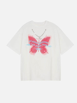 Sneakerland™ - Doodle Butterfly Print Tee - tntwear1