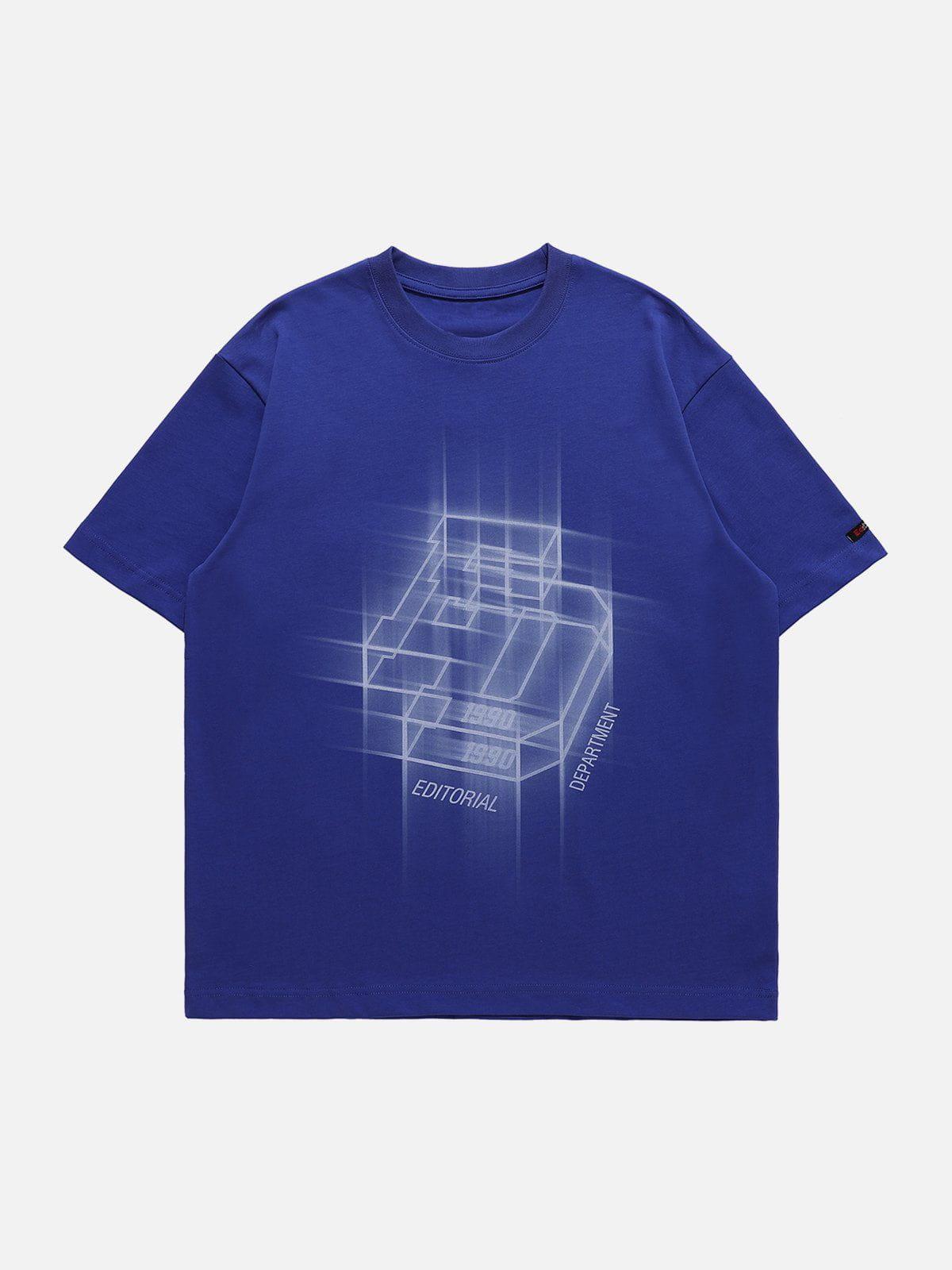 Sneakerland™ - ED Cubic Letters Print Tee - tntwear1