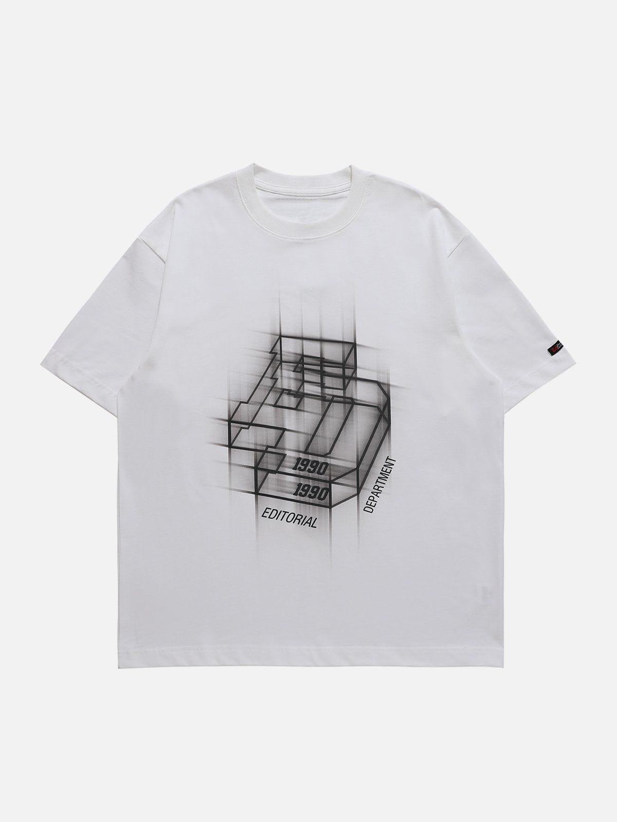 Sneakerland™ - ED Cubic Letters Print Tee - tntwear1