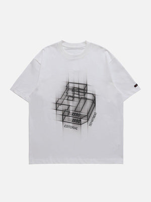 Sneakerland™ - ED Cubic Letters Print Tee - tntwear1