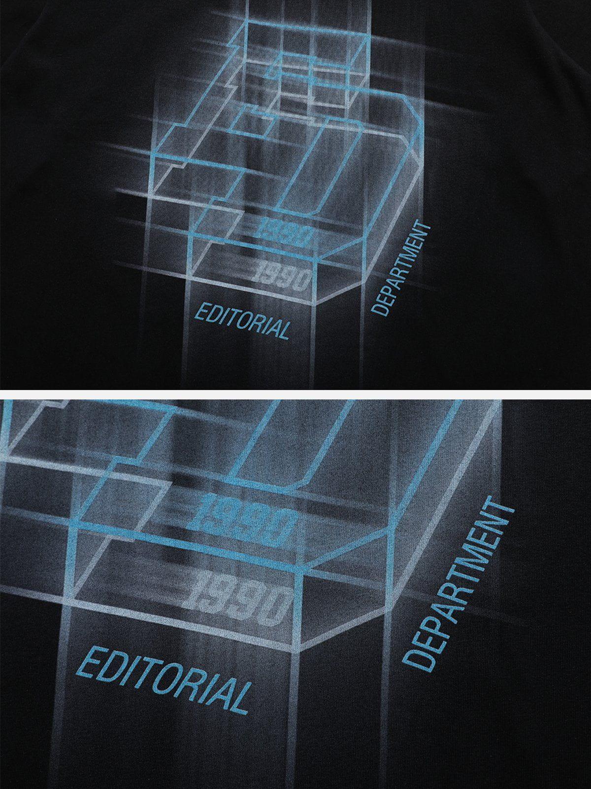 Sneakerland™ - ED Cubic Letters Print Tee - tntwear1