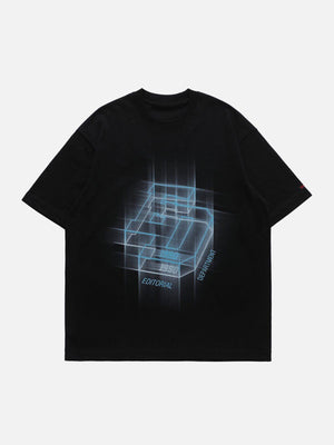 Sneakerland™ - ED Cubic Letters Print Tee - tntwear1